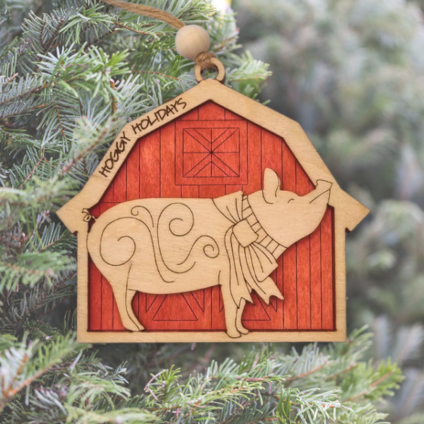 gårdsdyr ornament gris