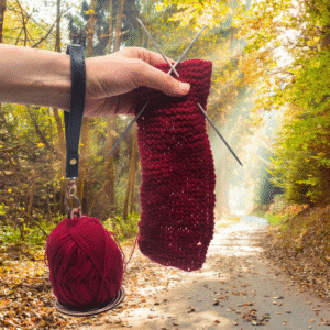 garnholder i tre til håndleddet