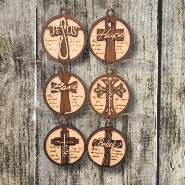 Jesus ornament, tro, håp og kjærlighet